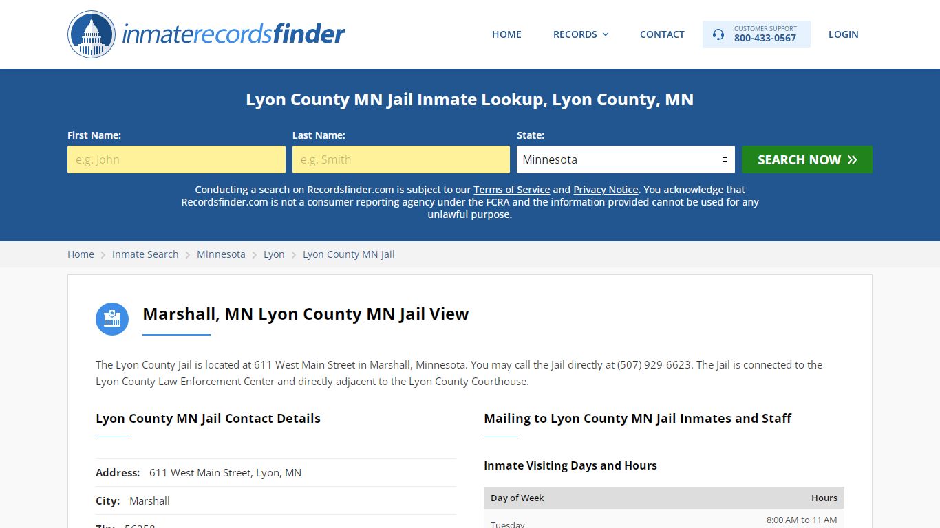 Lyon County MN Jail Roster & Inmate Search, Lyon County ...